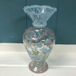 Vintage Tracy Porter Hand-Painted Floral Bud Vases 6.5" tall x‎ 3" wide *broken